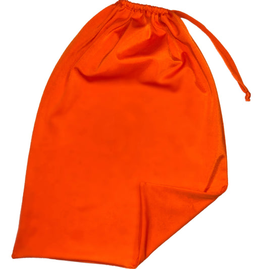 neon orange money bag